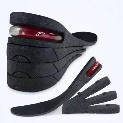 身長アップインソール 4層構造 最大7.5cm身長アップ エアクッション吸収 22.5cm〜27cmサイズ ブラック 中敷 シークレットインソール インソール