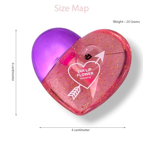 Image of Komoko Moisturizing And Hydrating Cute Heart Shaped Lip Gloss Tint For Women /Girls | Long Lasting & Easy to Use | Nourishing Natural Lips & Cheek Tint (Pack of 3)