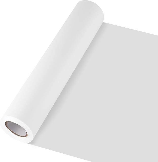 50 m x 43 cm rolka papieru przezroczystego, 24 g/m², rolka papieru do szkicowania, do wycinania, rolka papieru do rysowania, szkicowania, pakowania, majsterkowania