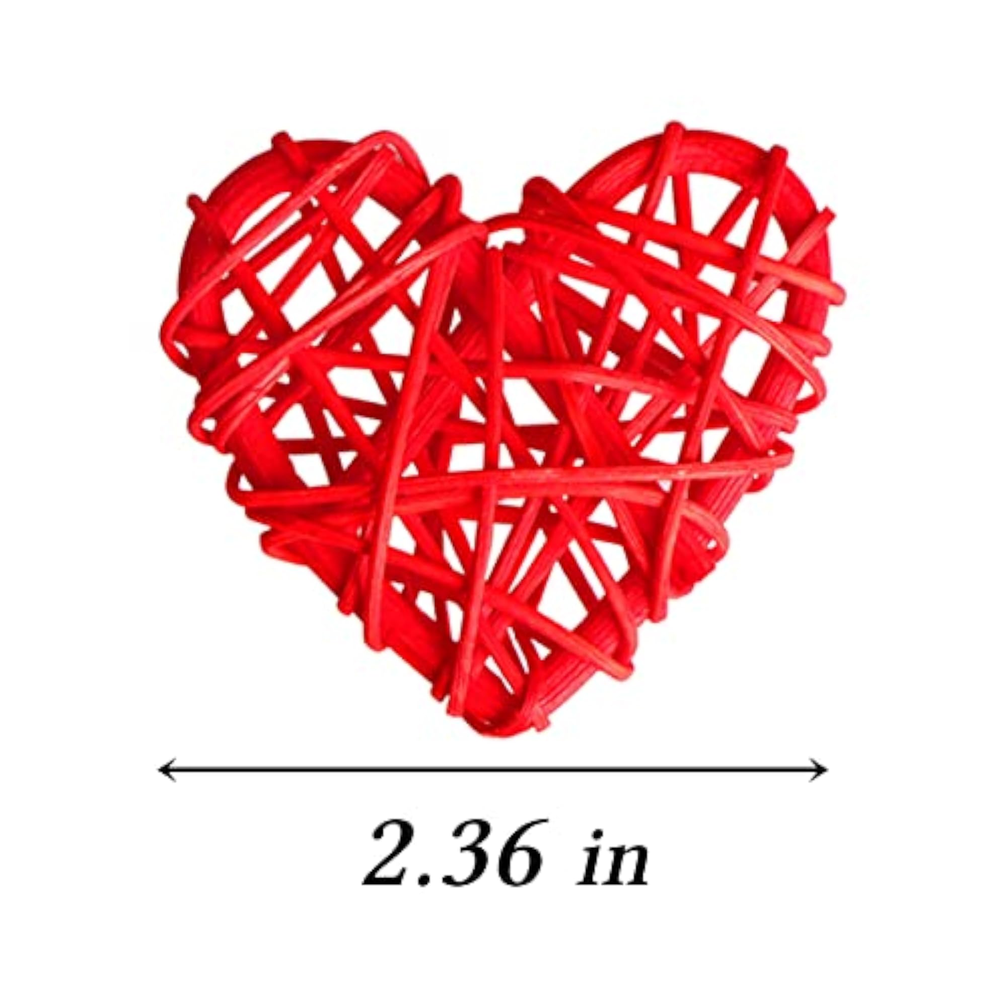 Valentine's Day Heart Shaped Rattan Balls