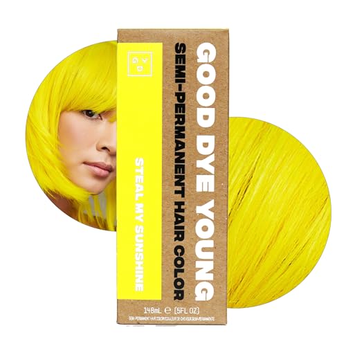 Good Dye Young Semi-Permanent Hair Color, Vegan and Cruelty-Free Yellow Blonde Hair Dye, Last up to 24 Washes, Non-Damaging Conditioning Hair Color (5FL OZ,...