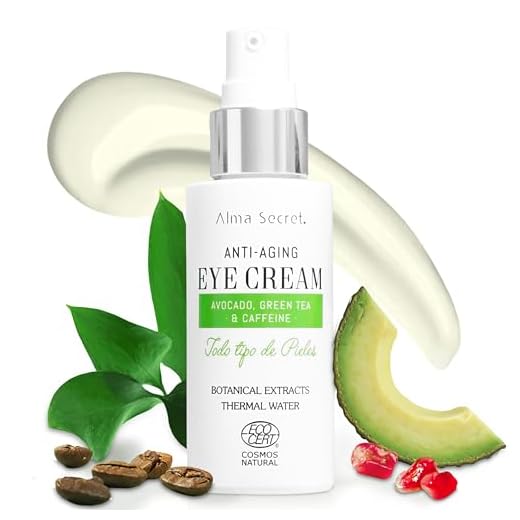 ALMA SECRET | Contorno de Ojos Antiedad con Aguacate, Té Verde y Cafeína - 30ml - Ojeras, Bolsas y Arrugas - Vegano, Antiage, ECOCERT - Coenzima Q10, Ácido Hialurónico y Probióticos