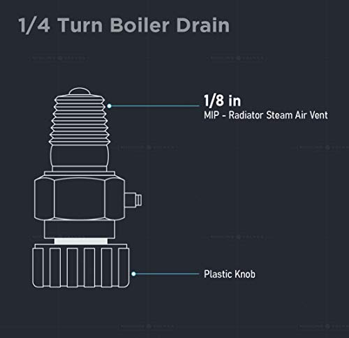 Image of Midline Valve 6I722 Radiator Steam Air Vent with Plastic Knob; Heat Regulator Valve; 1 /8 in. MIP; Chrome Plated Steel