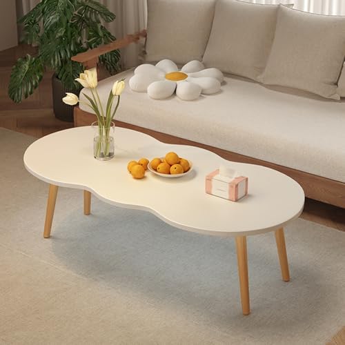 Nordic Style Small Tea Table - 120cm Living Room Center Table, Stylish & Safe Design for Small Apartments, Reception Areas & Waiting Rooms, Modern Furniture Accent