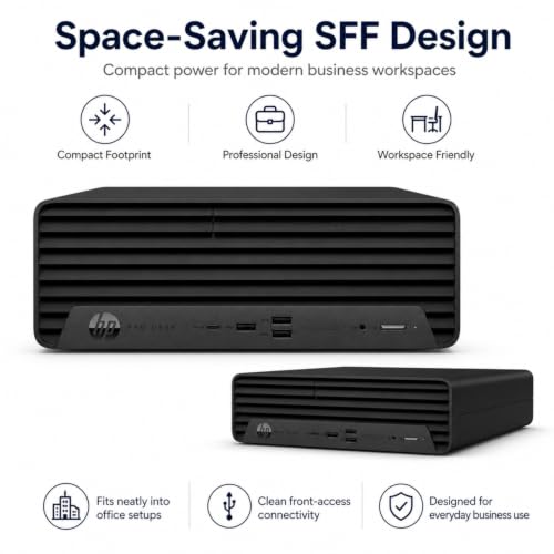Image of HP Elite 805 SFF Business Desktop, AMD Ryzen 5 (Beat i7-11700T), Ultra-Quiet Design, 32GB DDR5 RAM, 1TB PCIe SSD, Dual 4K Display Support, USB-C, Wi-Fi 6, Keyboard & Mouse, Windows 11