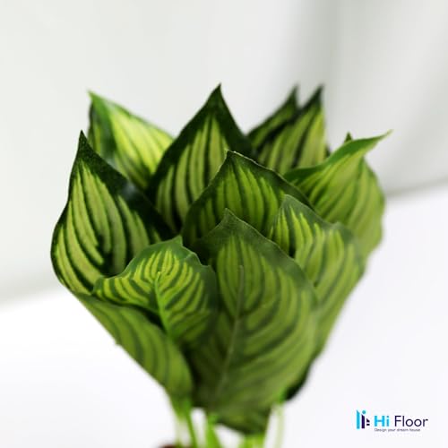 Image of Enhance Your Space with Artificial Leaf Decor Foliage for Stunning Interiors Decorative Items for Home;Office; Room; Living Room; Table; (Without Vase) (Pack of 1, Green Leaf)