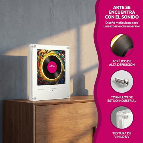 Reproductor musical NFC para nevera con discos vinilo premium 3
