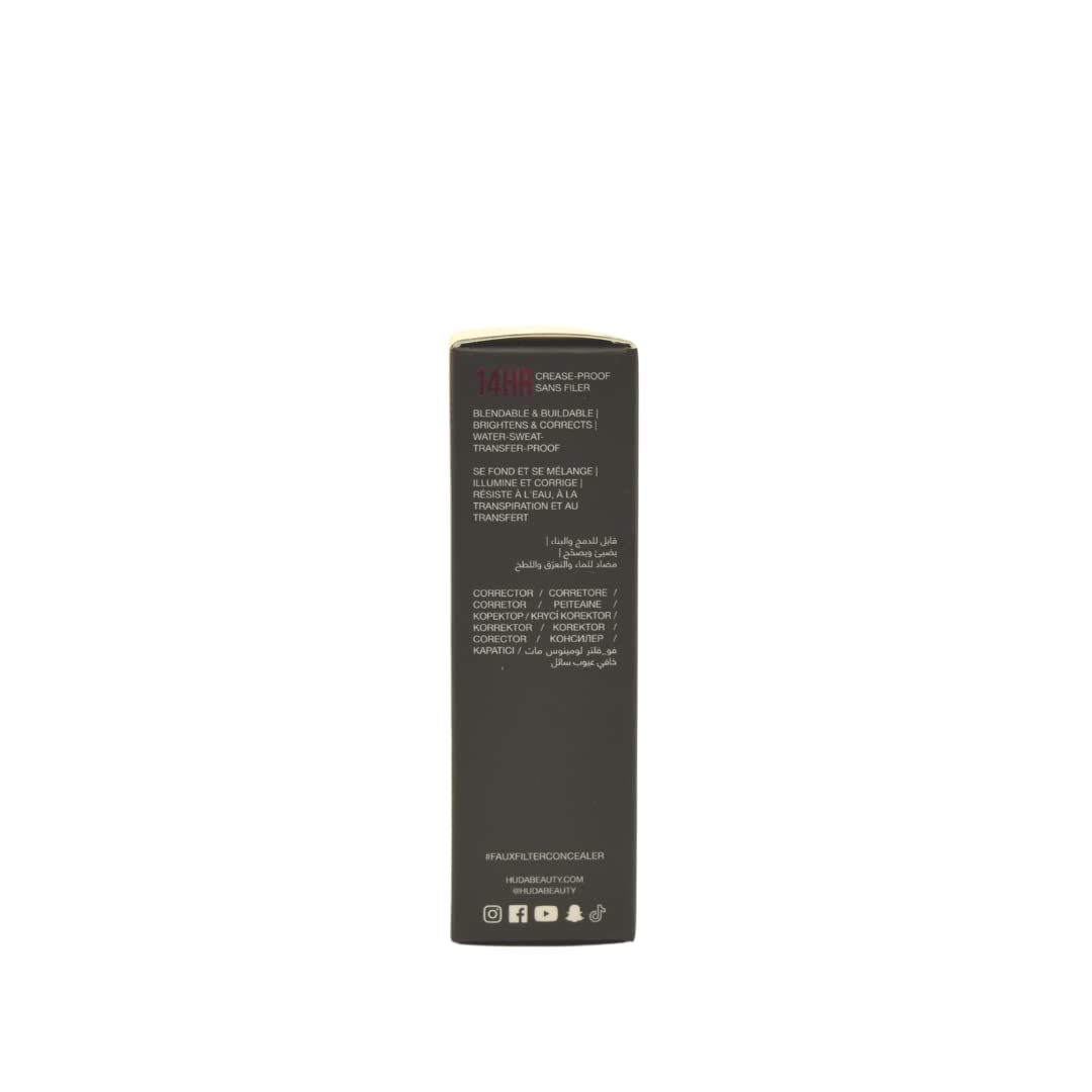 HUDA BEAUTY #FauxFilter Faltenfreier Korrekturroller mit modularer Abdeckung, leuchtend und matt, Joghurttropfen, 1,5 Beige