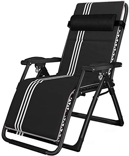 Chaise longue de jardin zéro gravité inclinable avec coussin épais pour un confort absolu