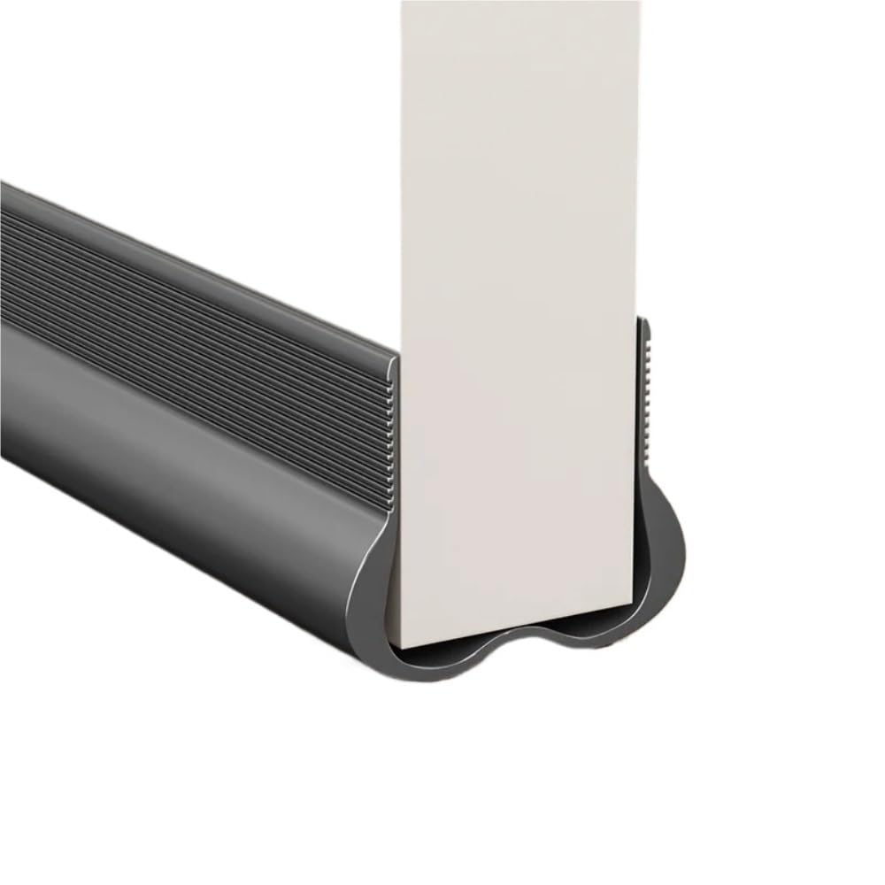 Flexible Door Bottom Sealing Strip, Soundproof Weather Stripping Draft Stopper Tape, Noise Insulation for Home Kitchen Bathroom(Gray)
