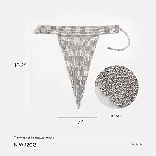 Holylove Silver Costume Jewelry for Women Necklace,Chunky Necklaces for Women,Bib Collar Necks Chokers, Gargantillas De Mujer Elegantes - Thumbnail 5