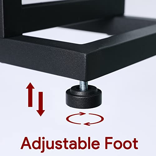 Lakemid Side Table With Charging Station Set Of 2 - Small Sofa Table Narrow End Table With Metal Frame For Living Room Bedroom Small Spaces (Rustic Brown) #TOP7