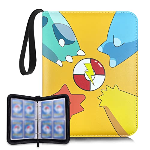 Card Binder for Pokemon Cards Binder, Fits 400 Game Cards, Zipper PokÃ©mon Binder with Sleeves for TCG, MTG, Yugioh, Yu-Gi-Oh, Skylanders, Baseball Cards, Toys Gift for Kids