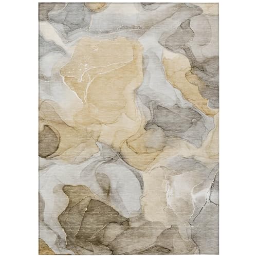Addison Rugs Chantille ACN505 Brown 9' x 12 Indoor Outdoor Area Rug, Stain Resistant, Machine Washable, Non Shedding, Bedroom, Living Room, Dining Room, Kitchen Rug by Addison Rugs - Used condition - US$222.95