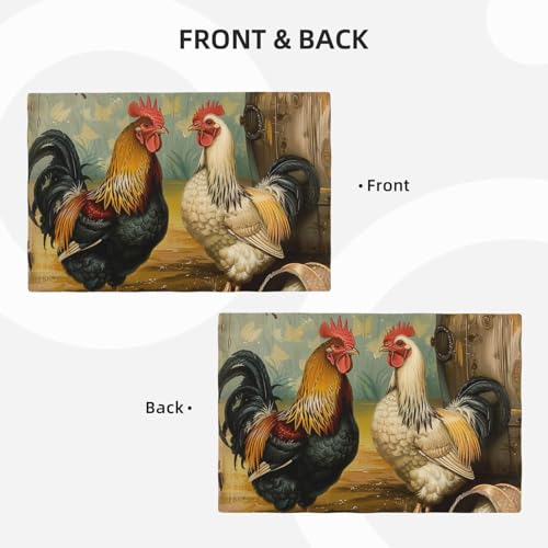 Set de table poule protège table contre chaleur et rayures vaisselle lot de 6