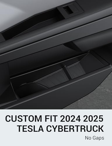 Image of Motrobe Tesla Cybertruck Door Side Storage Box Front Rear Door Tray Organizer Slot Pockets Handle Insert Protector TPE Cybertruck Accessories 2024 2025 4PCS