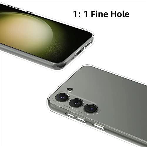 Image of NISHTECH for Samsung Galaxy S23 5G (2023) Premium Transparent Hybrid Soft Slim Dust Proof Back Case Cover with Camera Protection