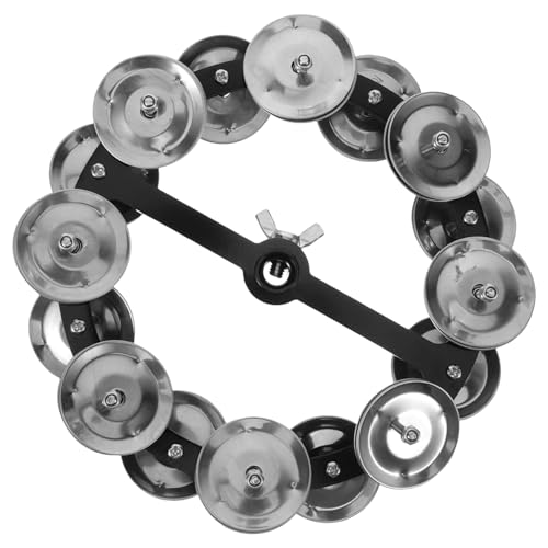 JOINPAYA Drum Set Double Row -hat Tambourine Percussion Accessory for Enhanced Bands Churches and Parties