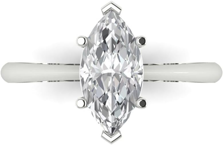 1 Ct Brilliant Princess Cut Clear Simulated Diamond 14K Yellow Gold Solitaire Engagement Promise Bridal Anniversary Ring