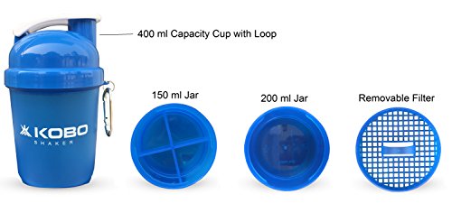 Image of Kobo Shaker Sipper Bottle 400 ml with 2 Compartment (Imported)