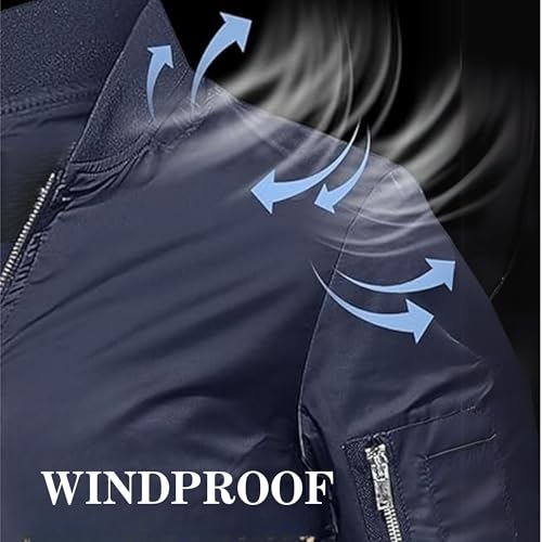 Image of MIA FASHION Jacket for Men Winter Wear Full Sleeves Jacket | Zipper Lightweight Jacket | Casual Bomber Regular Fit