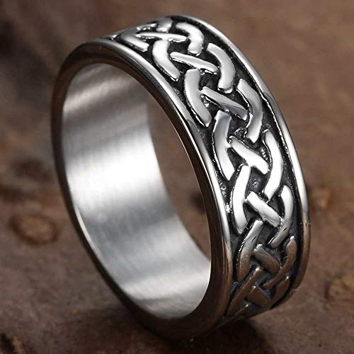 Jude Jewelers 8mm Stainless Steel Vintage Style Celtic Knot Wave Wedding Band Ring (Silver, 11.5)3