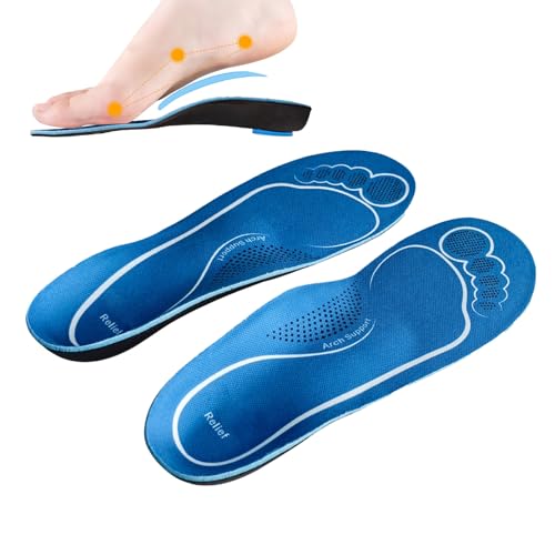 Inserciones de soporte de arco para hombres, plantillas de corrección de supinación | Inserto de zapatos transpirable que absorbe los choques,Soporte de arco para botas de trabajo de carreras de