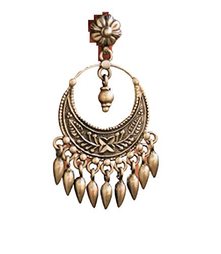 Shyle Dulari Classic Chandbalis Studs Earring 925 Sterling Silver