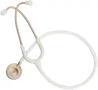 Estetoscópio MD Spirit Pro Lite II Adulto Branco Acabamento Dourado