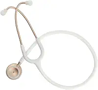 Estetoscópio MD Spirit Pro Lite II Adulto Branco Acabamento Dourado