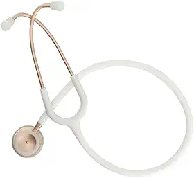 Estetoscópio MD Spirit Pro Lite II Adulto Branco Acabamento Dourado