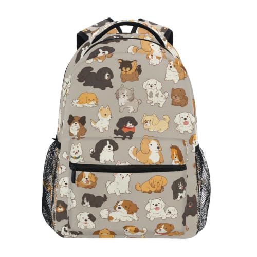 Sac à dos scolaire chien mignon avec bretelles confortables