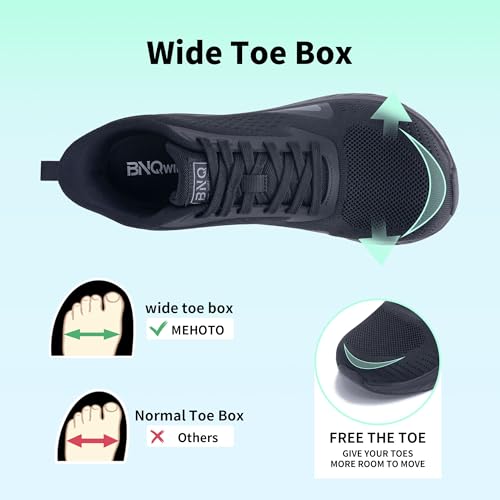 MEHOTO Wide Toe Box Shoes for Men Arch Support Running Shoes Tennis Fashion Walking Sneaker Wide Width Orthotic Shoe for Plantar Fasciitis Size 8-132