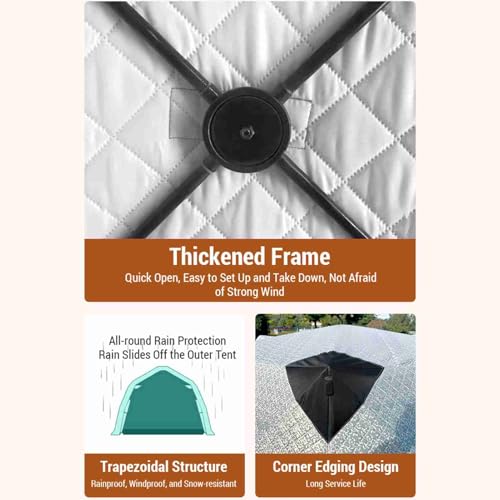 Carpa de pesca Brrnoo invierno con doble puerta y ventilación miniatura 5