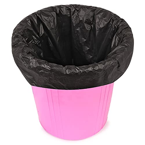 Image of VIBHU Plastic Dustbin Bag (Black) - Pack of 50 (Small)