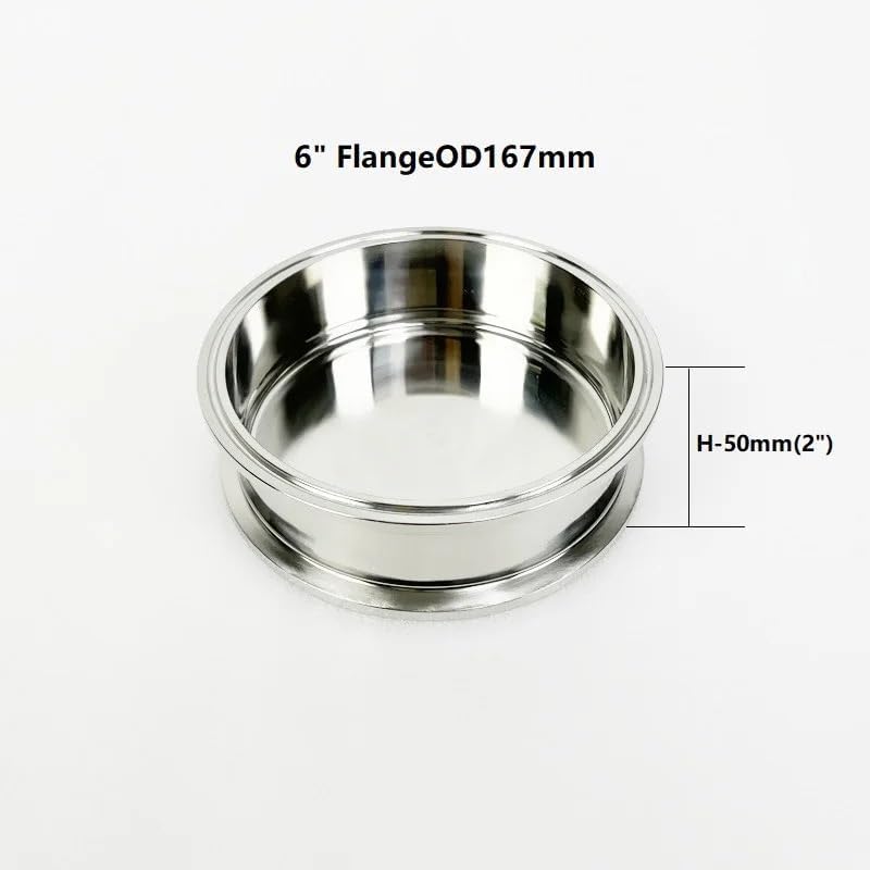 6" (152mm) OD167mm Tri-clamp Extraction Tank by High Pressure,Height 2"(50mm) Recovery Tank, Corrosion SS304