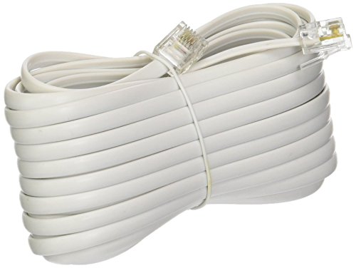 Trisonic TS-825 Telephone Extension Cord Phone Cable, White