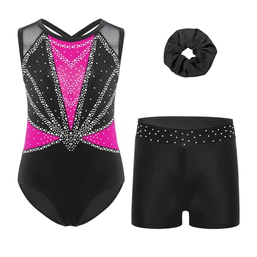 Justaucorps de gymnastique fille qui ne glisse pas avec short confort