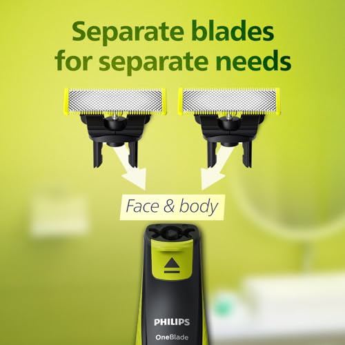 Image of Philips OneBlade Turbo2X Face & Body Trim, Edge, Shave | Perfected for Skin Comfort | Dual Protect Tech | Suits all skin types & beard thickness, Wet & Dry Use | Electric Trimmer for Face and Private Parts, QP2824