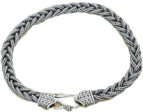 Bracelet argent 925 tissé main pour couple au style décontracté étudiant