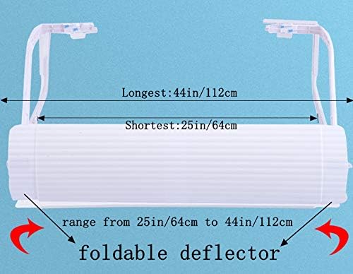 2 Pair Adjustable Foldable Air Conditioner Deflector Confinement Air Deflector Outlet Air Wing Air Cooled Baffle Wind Direction Telescopic Windshield for Home