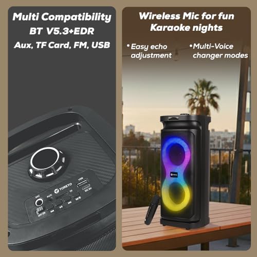 Toreto Store Toreto Party Thrillz 30W Bluetooth Speaker with Karaoke - Image 5