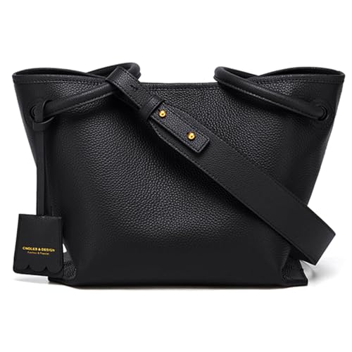 Cnoles Purses And Handbags for Women Tote Shoulder Satchel Crossbody Bags Leather Large Capacity Purse Designer Bucket Bag Balck