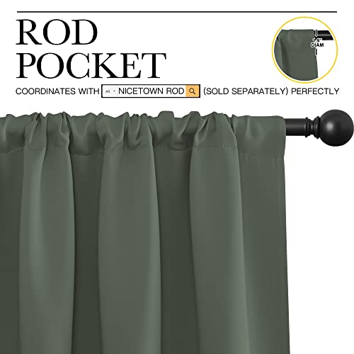 image for NICETOWN Bedroom Curtains Blackout Draperies - All Season Thermal Insu