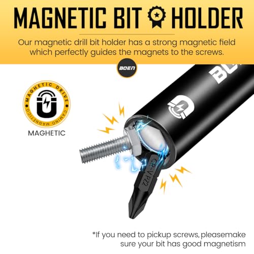 Image of BOEN Impact Socket Adapter & Magnetic Bit Holder | 4 Pieces of 1 /4-Inch Hex Shank Extension to 1 /4 inch, 3 /8 inch, and 1 /2 inch Drive (Pack of 2)