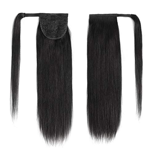 Extensions cheveux humains à clip marron pour queue-de-cheval et soirée - 3