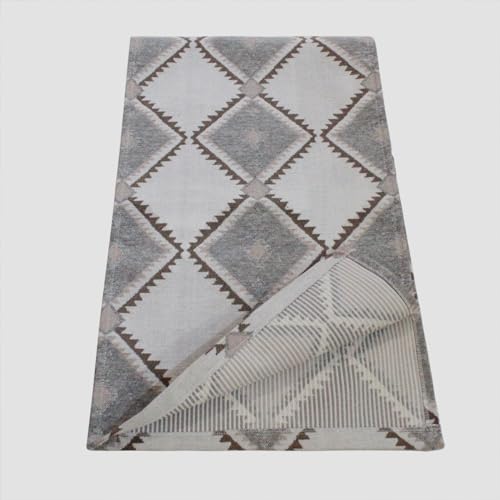 Tapete Passadeira Para Cozinha 1,30m x 45cm Tear Artesanal Decoração Moderna Jacquard Emborrachado B