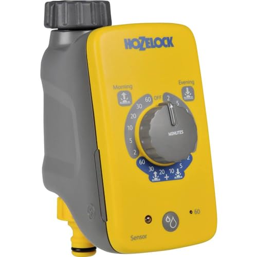 HOZELOCK - Watering Timer Sensor Controller : Automatic and Easy Watering With Its Light Sensor Daily Watering At Sunrise And/or Sunset Manual Watering Function [2212 0000]