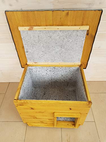 Maison pour chat avec chauffage extérieur lasure isolée