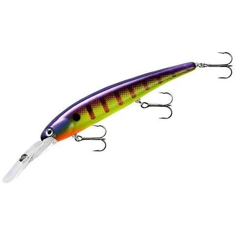 Band-It Walleye Deep Minnow Jerkbait Fishing Lure, Fishing Accessories, Dives ro 27-feet Deep, 4 3/4", 5/8 oz, Viral Perch, (BDTWBD2D73) Cover